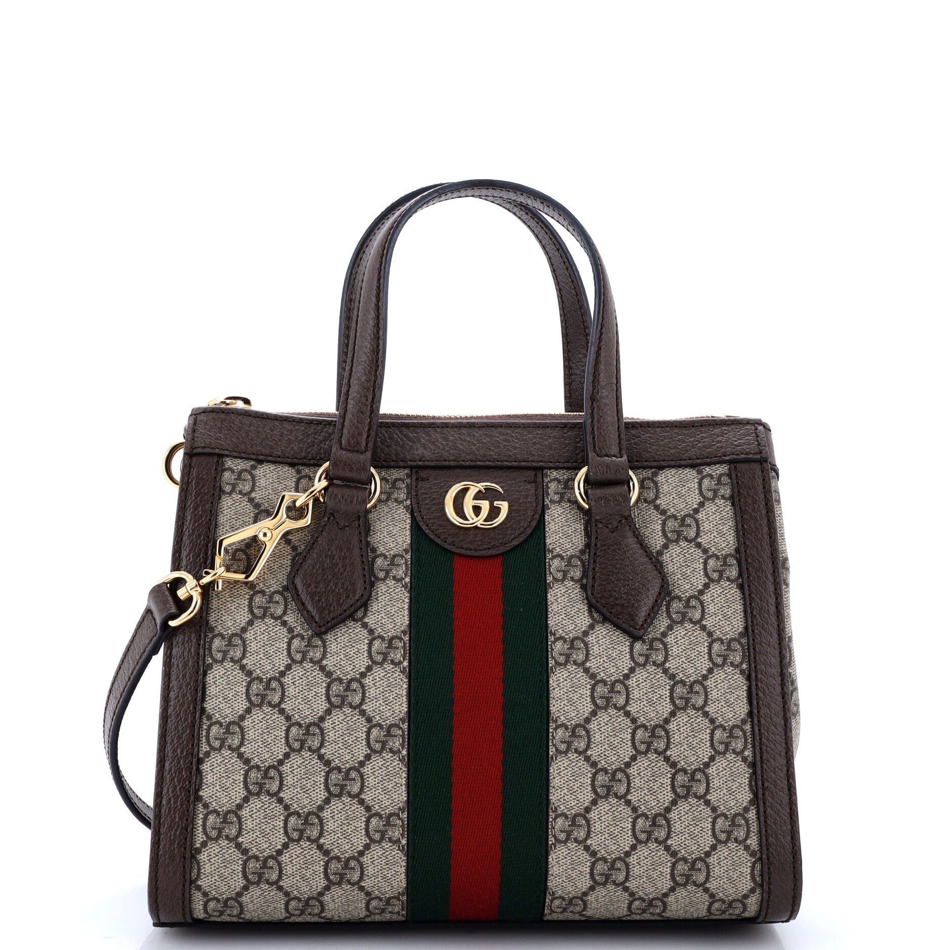 Ophidia Top Handle Tote GG Coated Canvas Small