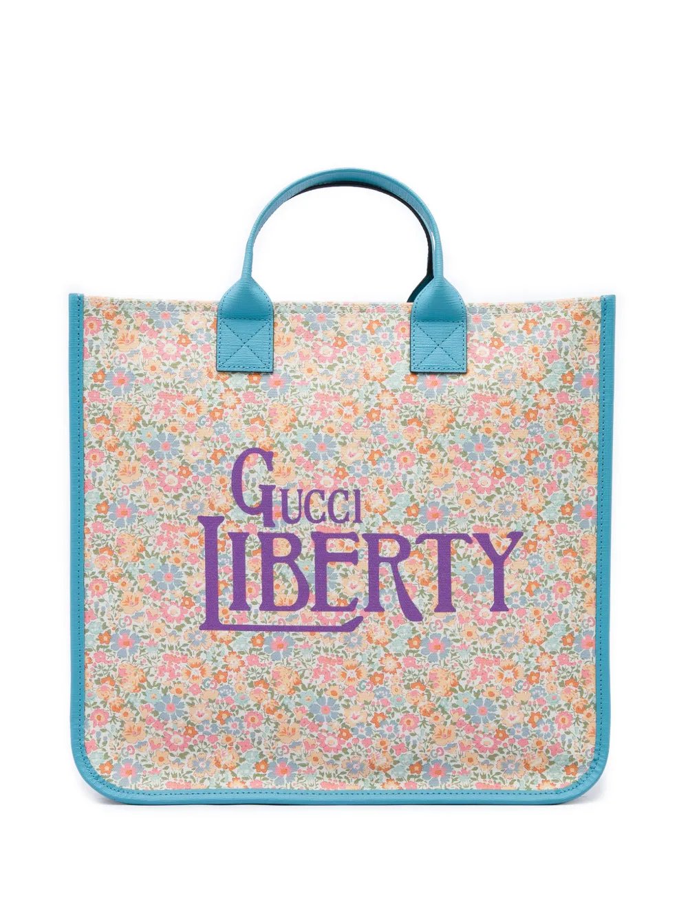 2016-2026 Childrens Canvas New Liberty Celeste Floral tote bag