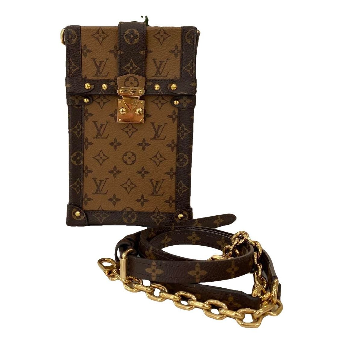 Louis Vuitton Pochette Trunk Verticale leather handbag