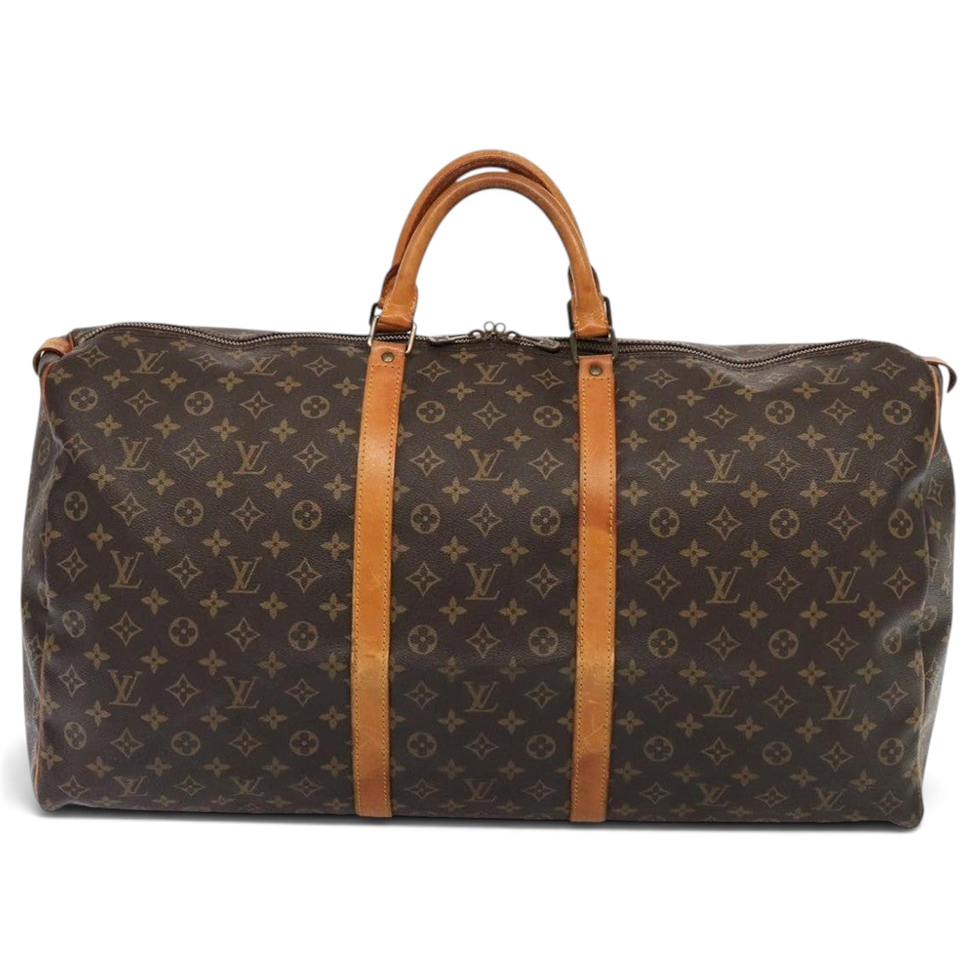Keepall leather travel bag