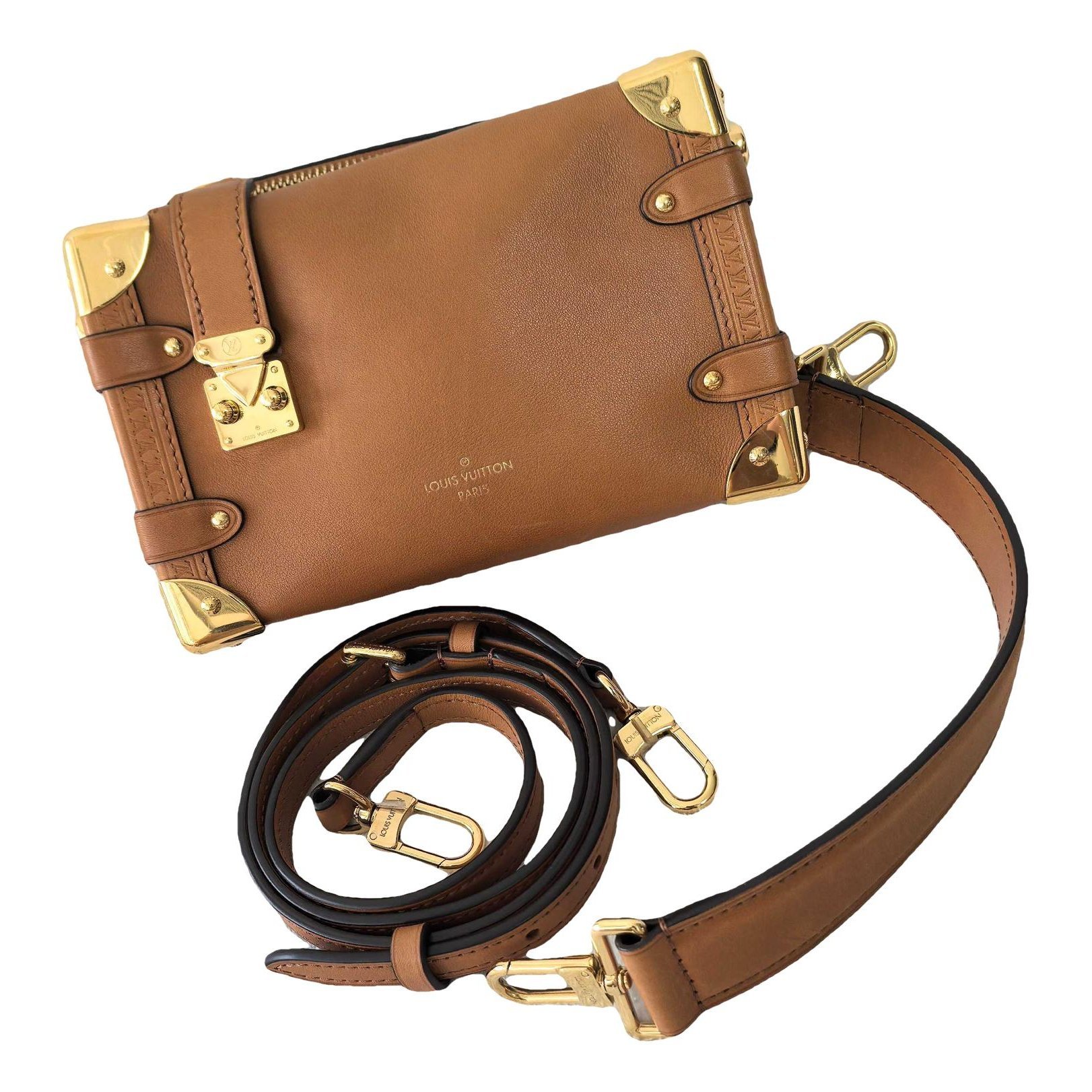 Side Trunk leather handbag