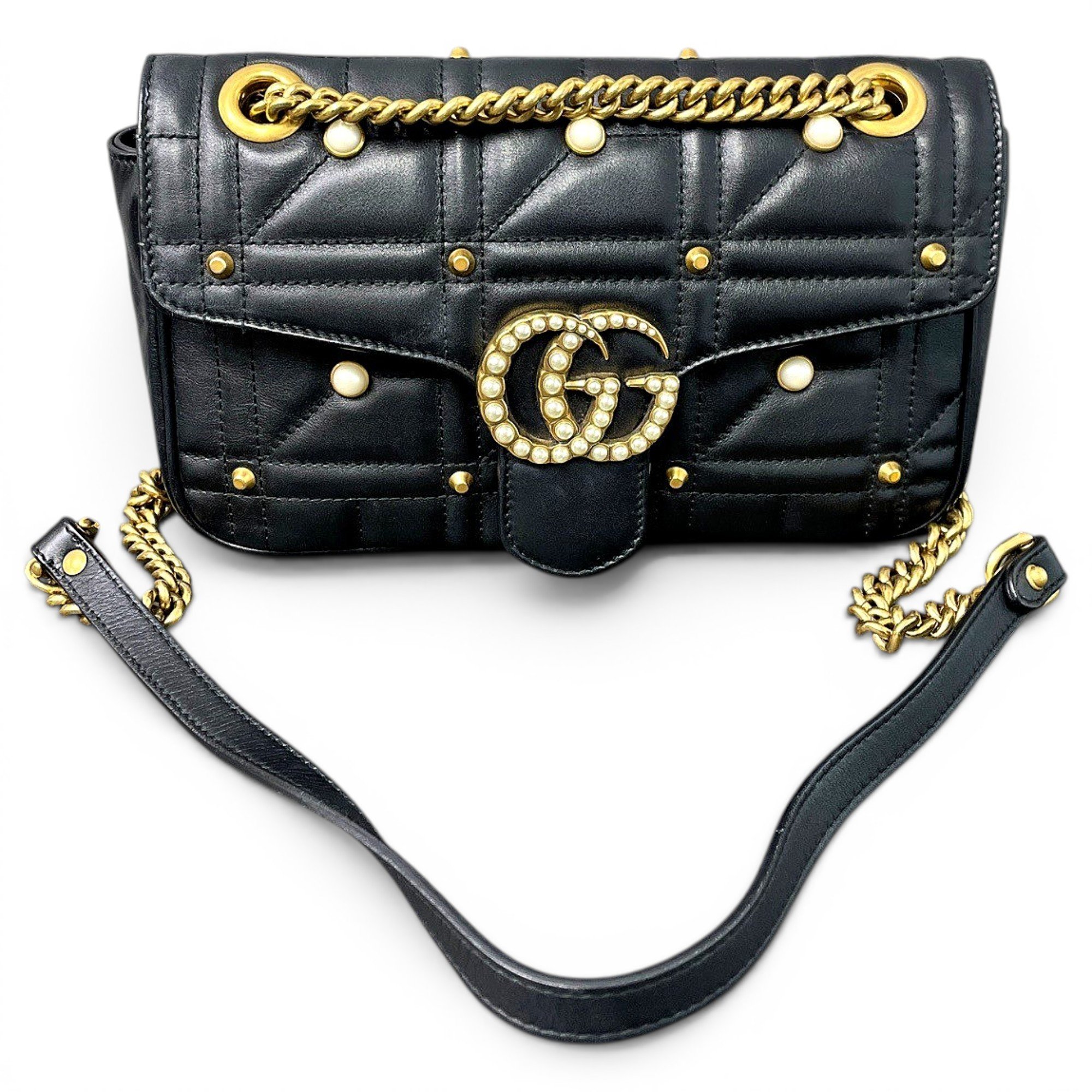 GG Marmont Flap leather handbag