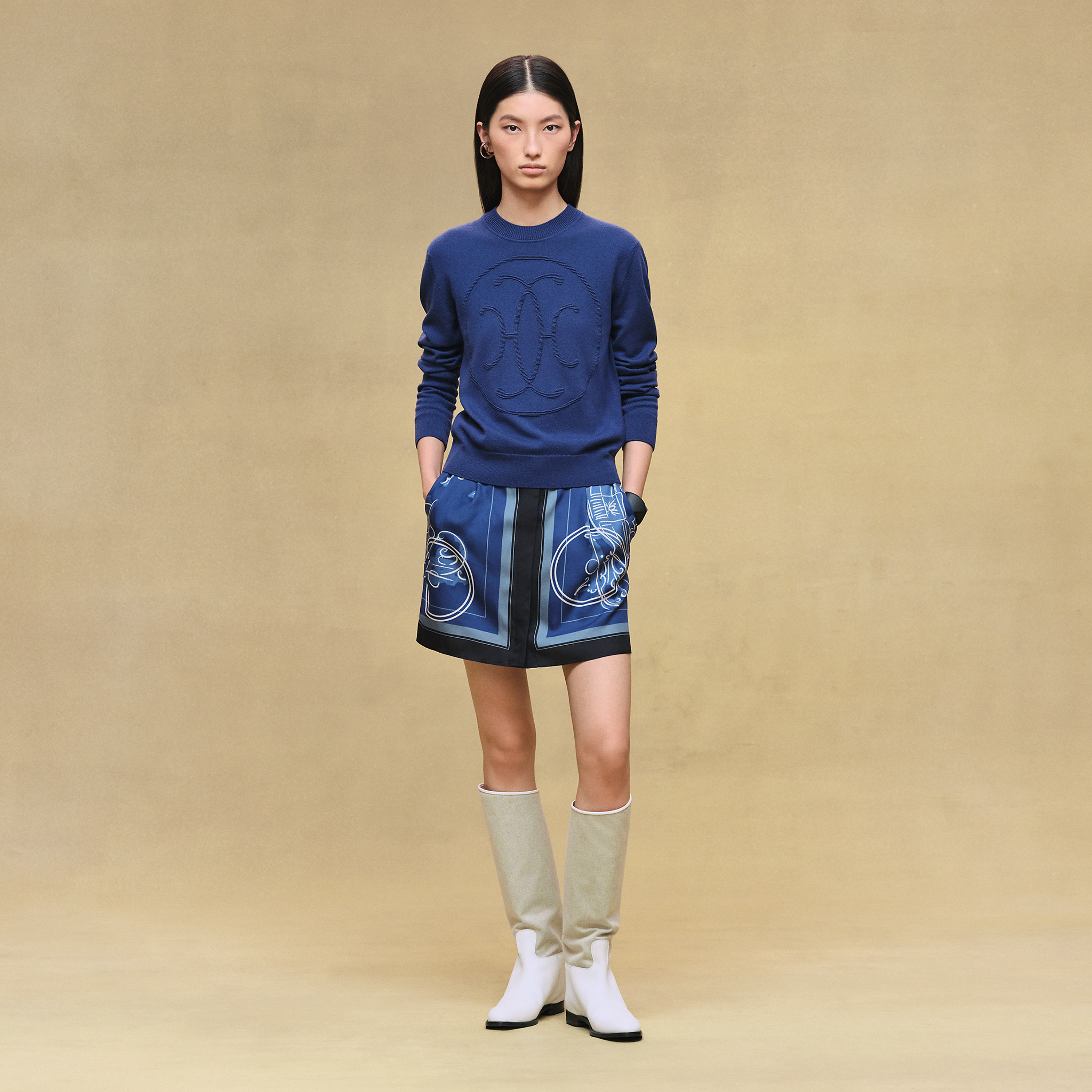 Pull manches longues motif « H Lift »