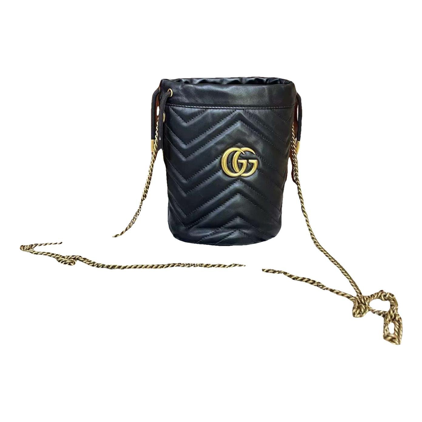 GG Marmont Chain Bucket leather handbag