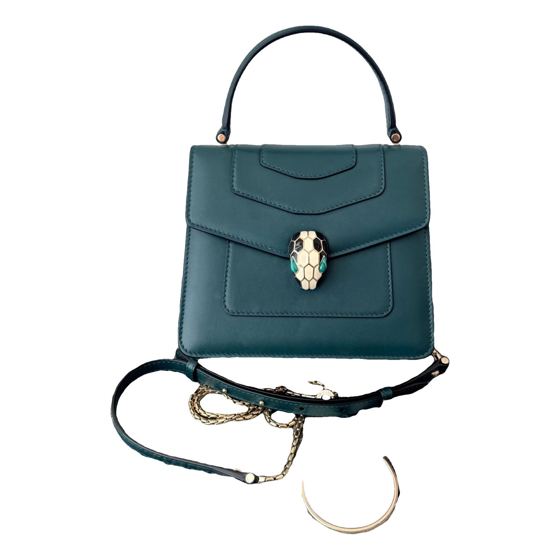 Serpenti leather handbag