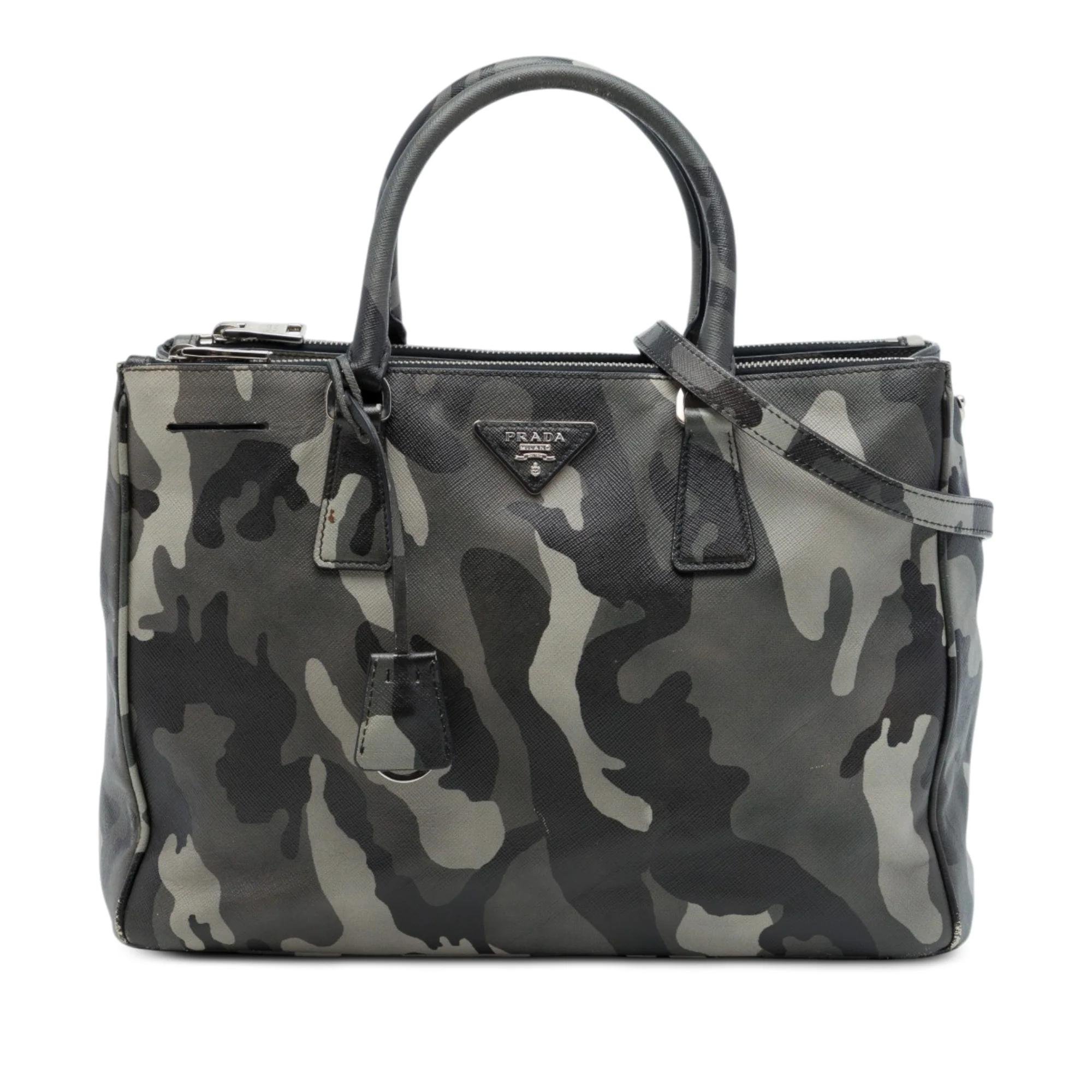 Double leather handbag
