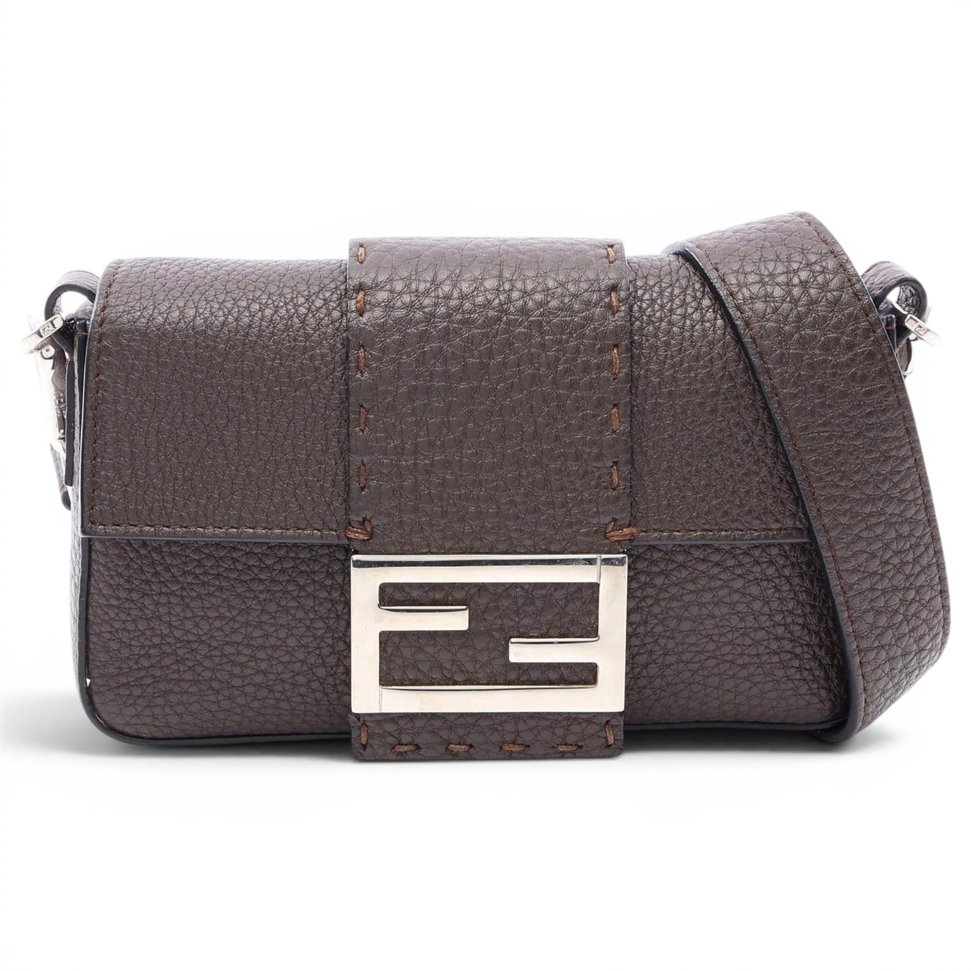 Baguette leather handbag