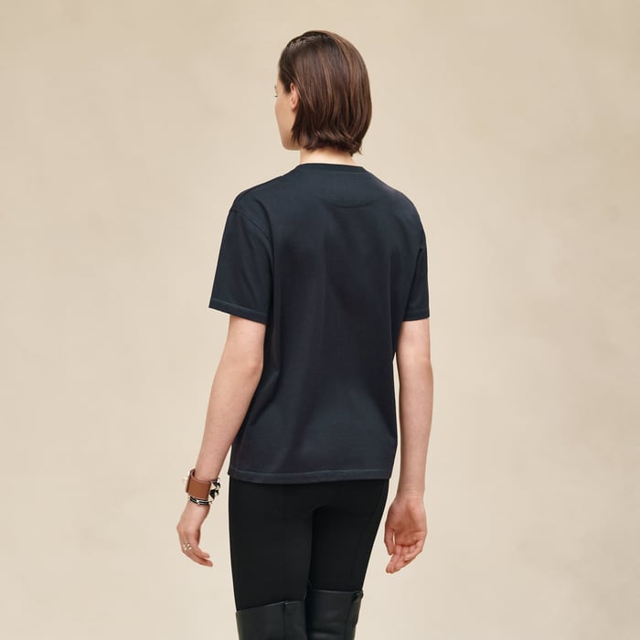Bleu Noir Maxi Embroidered Pocket T-shirt