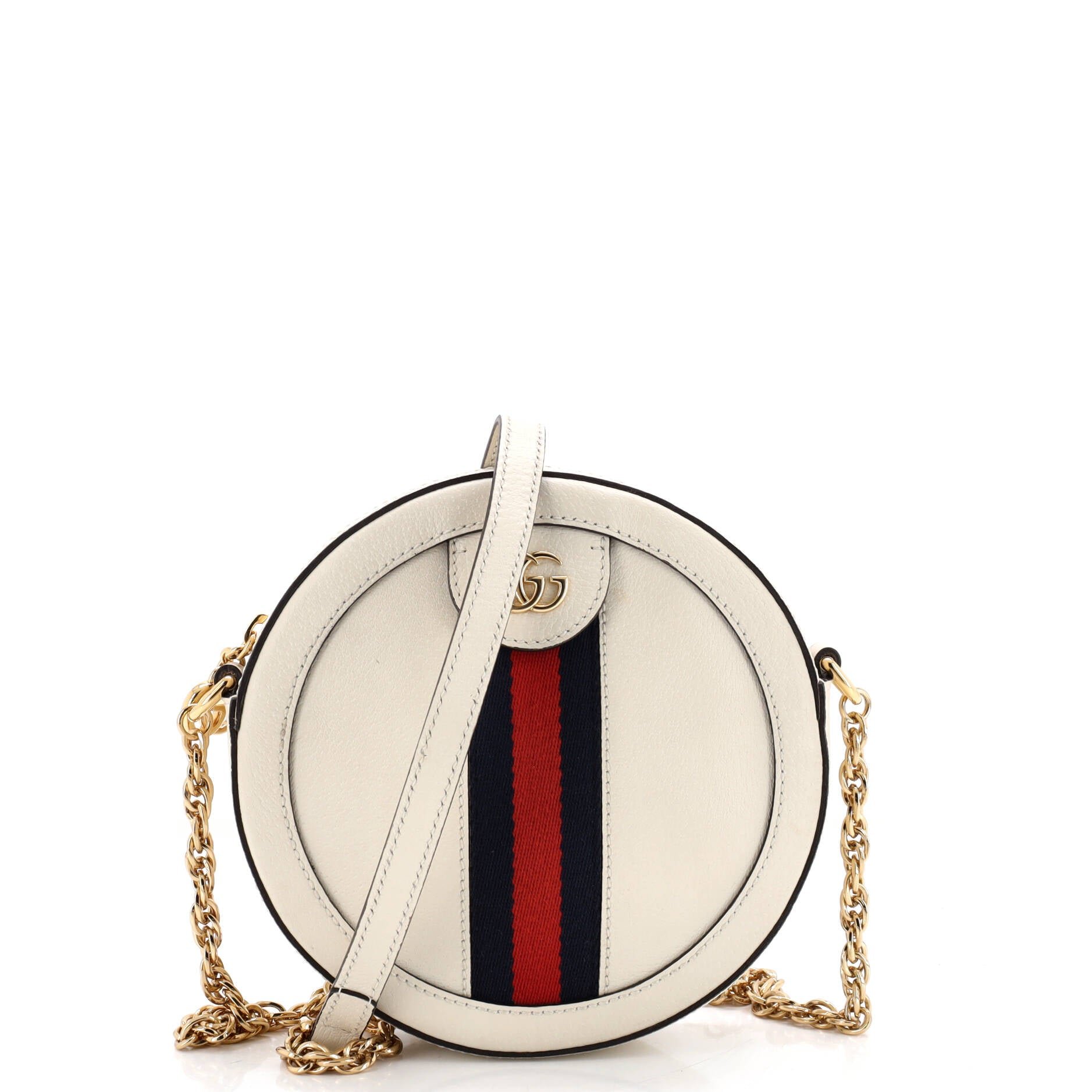 Ophidia Round Shoulder Bag Leather Mini