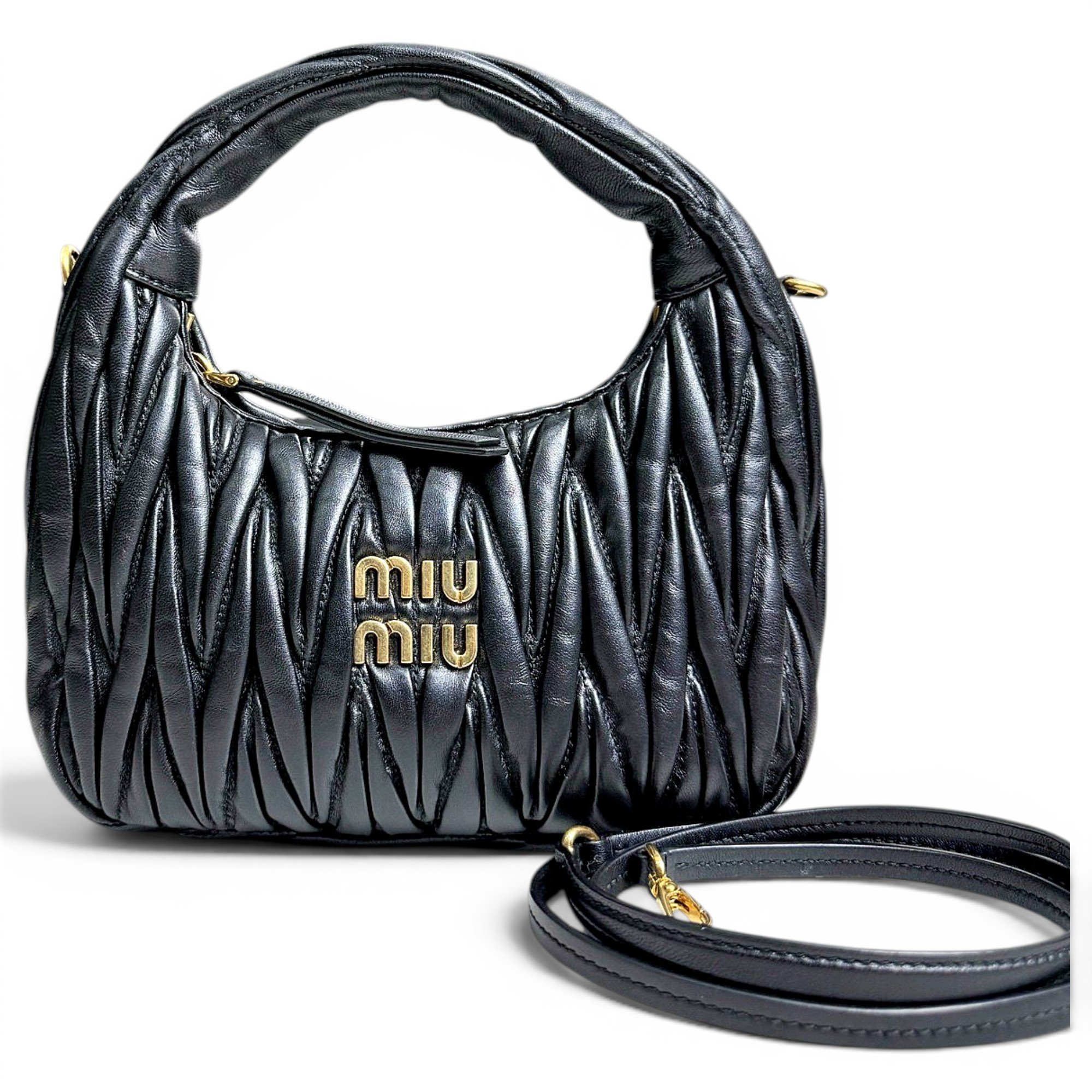 Miu Wander leather handbag