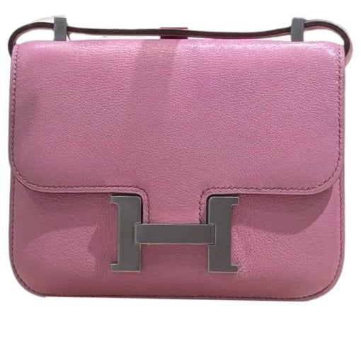 H leather handbag