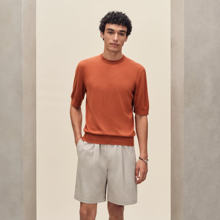 Orange Brûlé "H Etriviere" Crewneck Sweater