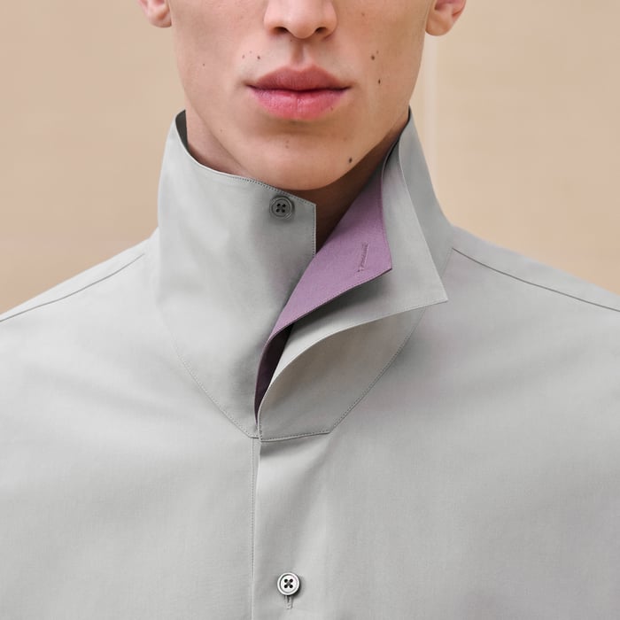 Silex Boxy Fit Shirt With Twin Collar