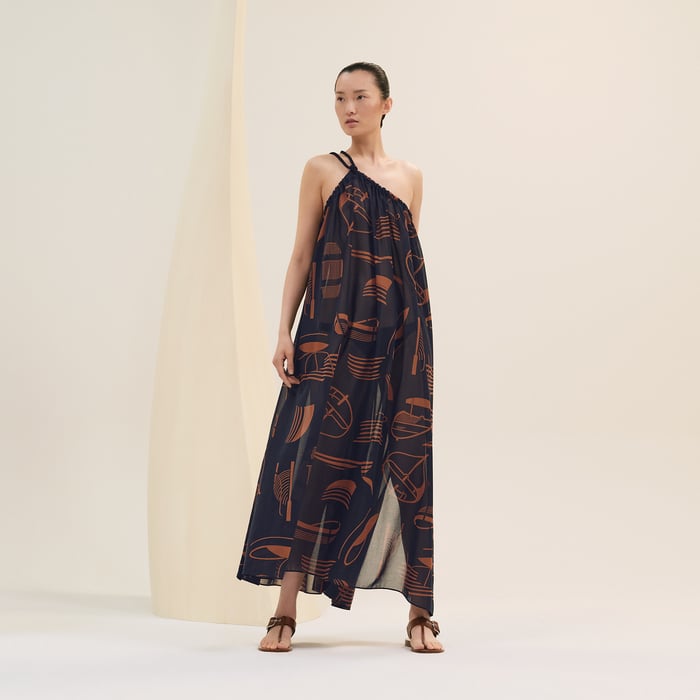 Robe de plage imprimé « Thalassa Tattoo »