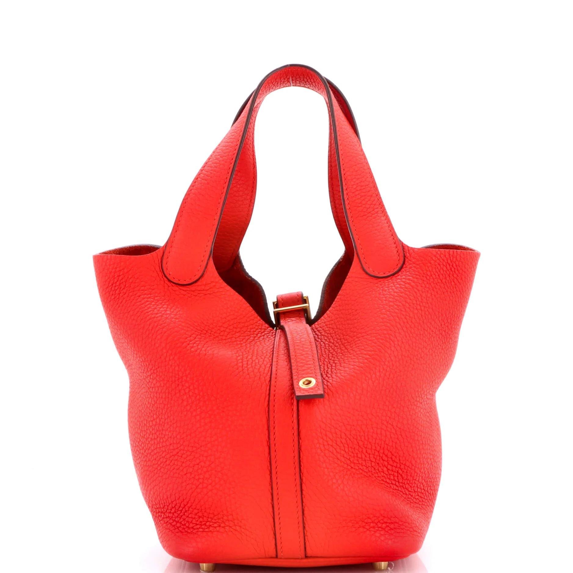 Picotin leather handbag