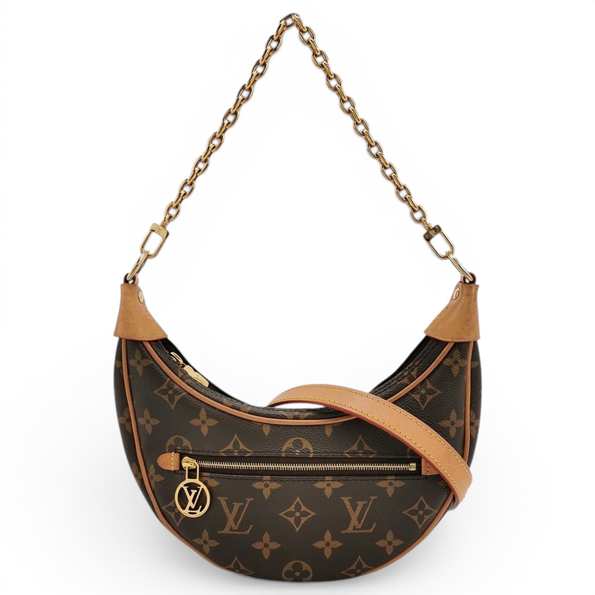 Loop leather handbag
