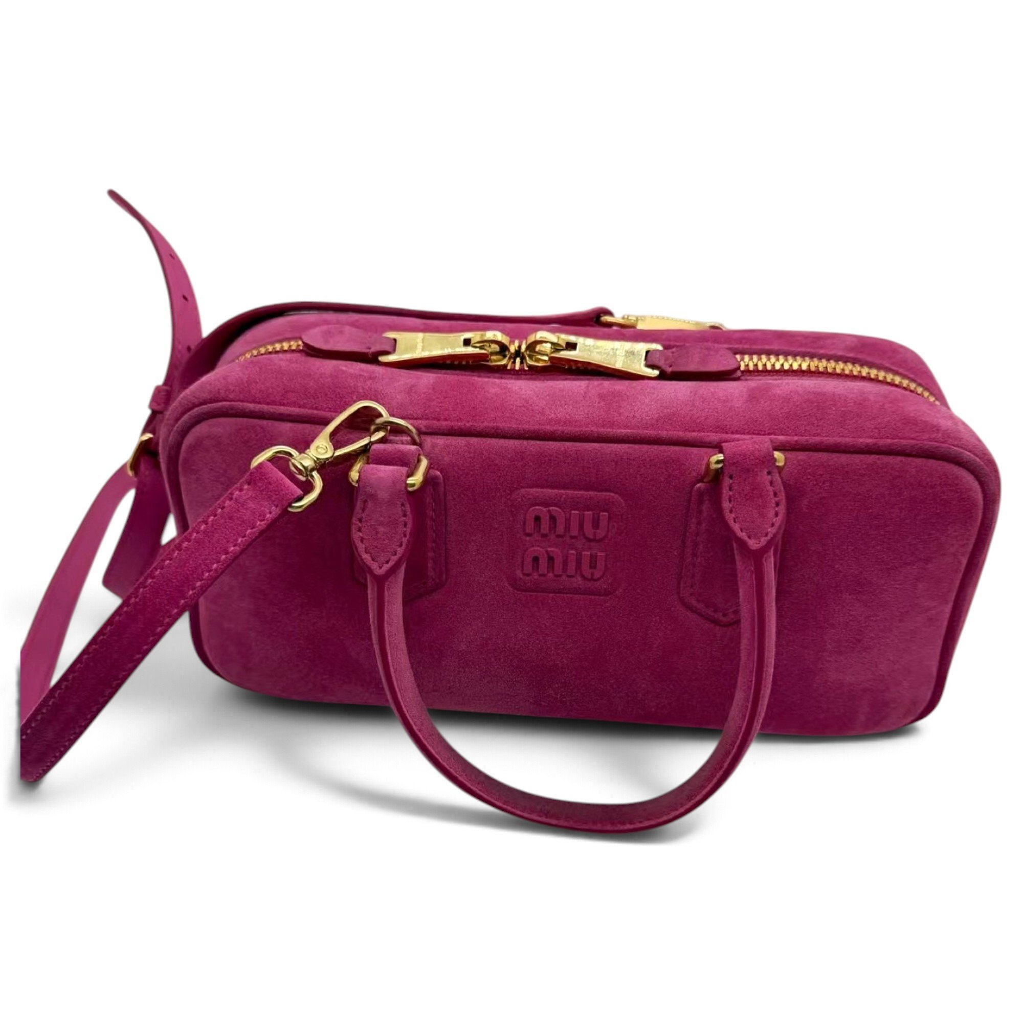 Miu Miu Arcadie leather bowling bag