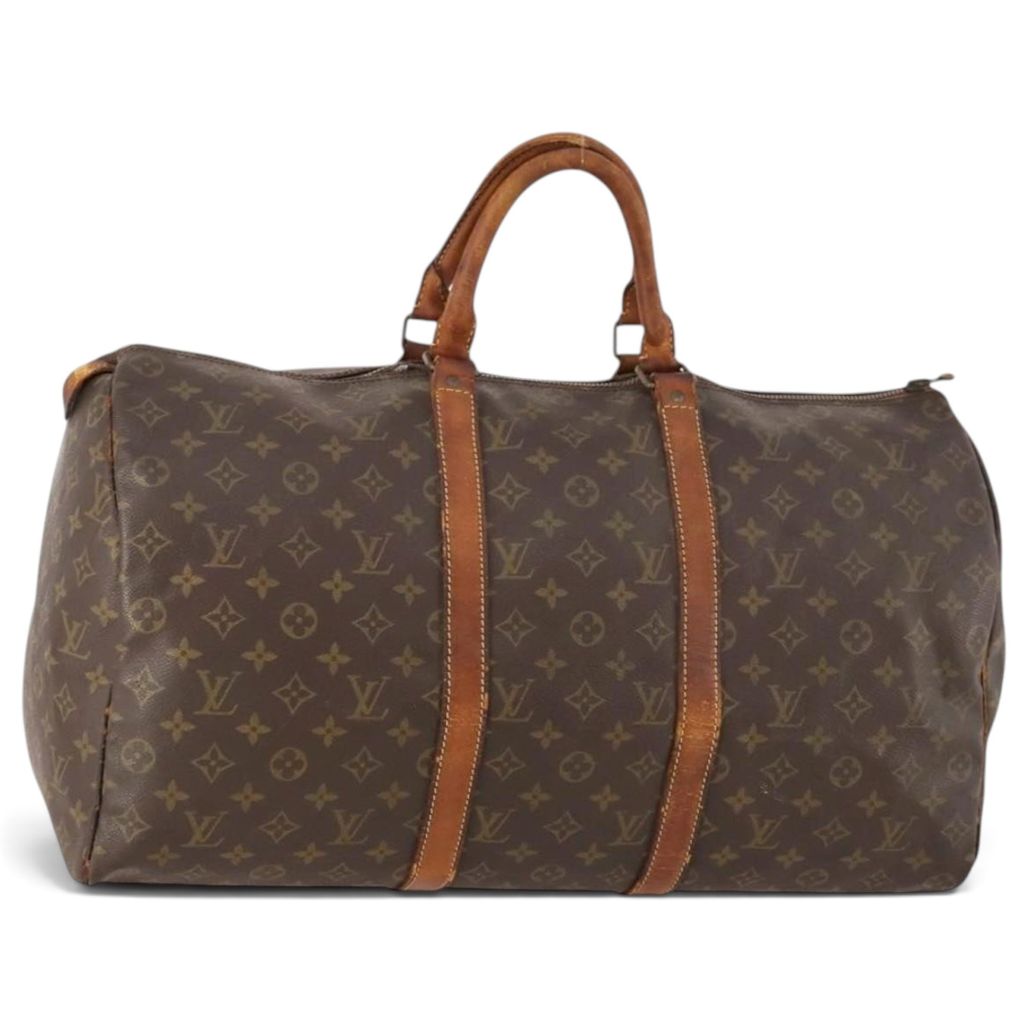 Keepall leather travel bag