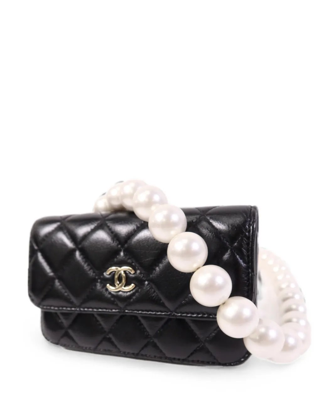 quilted CC faux-pearl shoulder bag