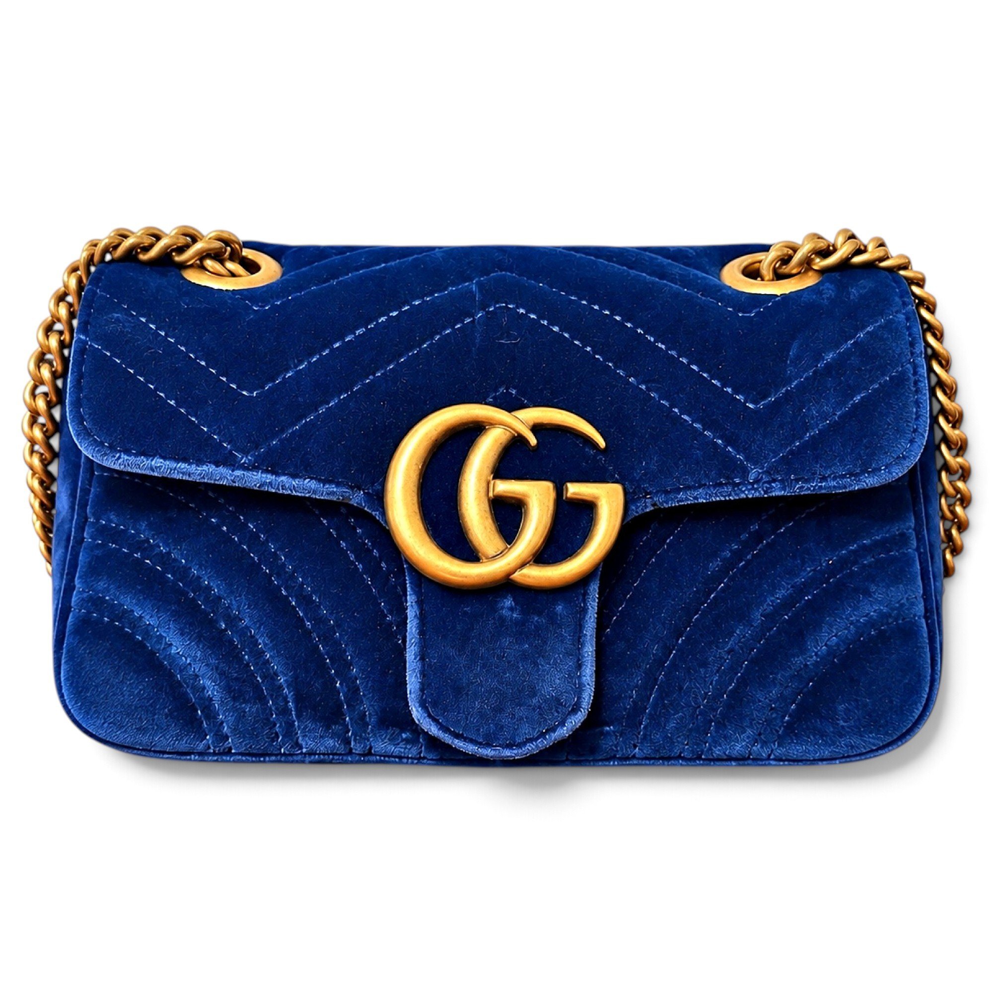 GG Marmont Chain Flap velvet handbag
