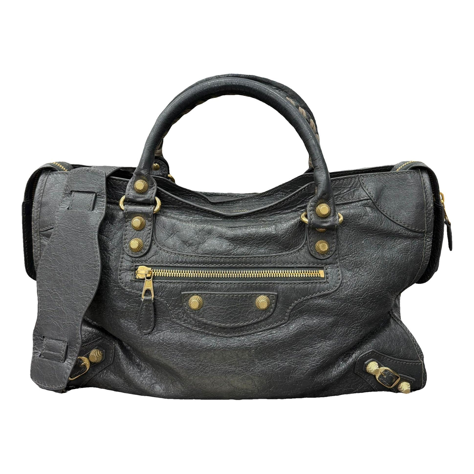 Classic Metalic leather handbag