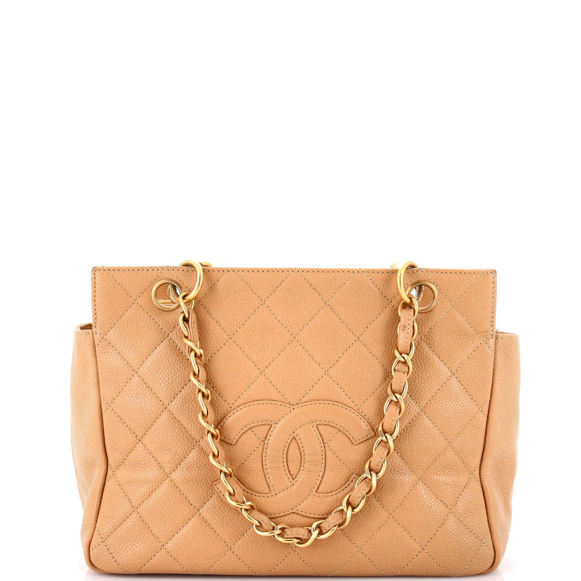 Petite Timeless Tote Quilted Caviar