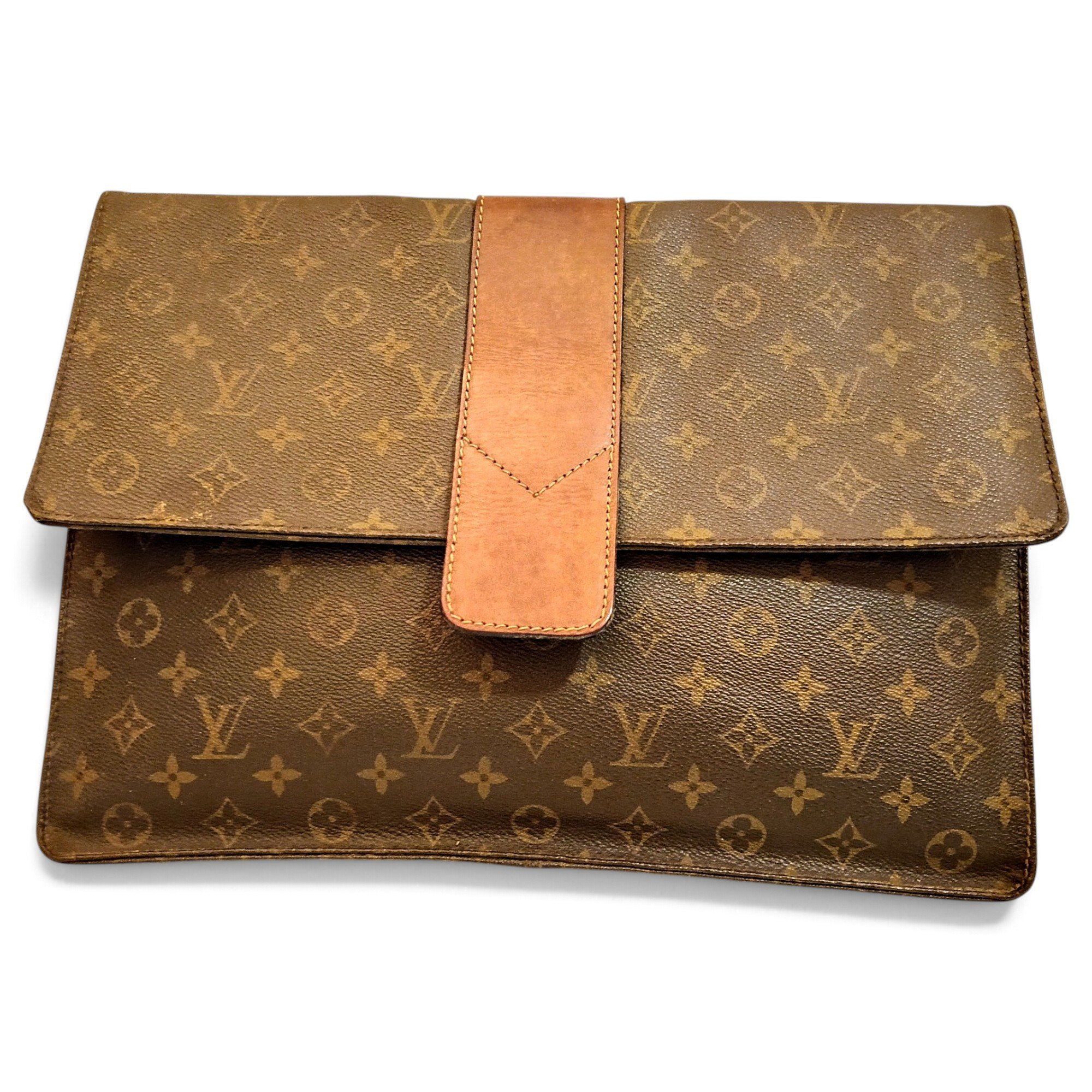 Leather clutch bag