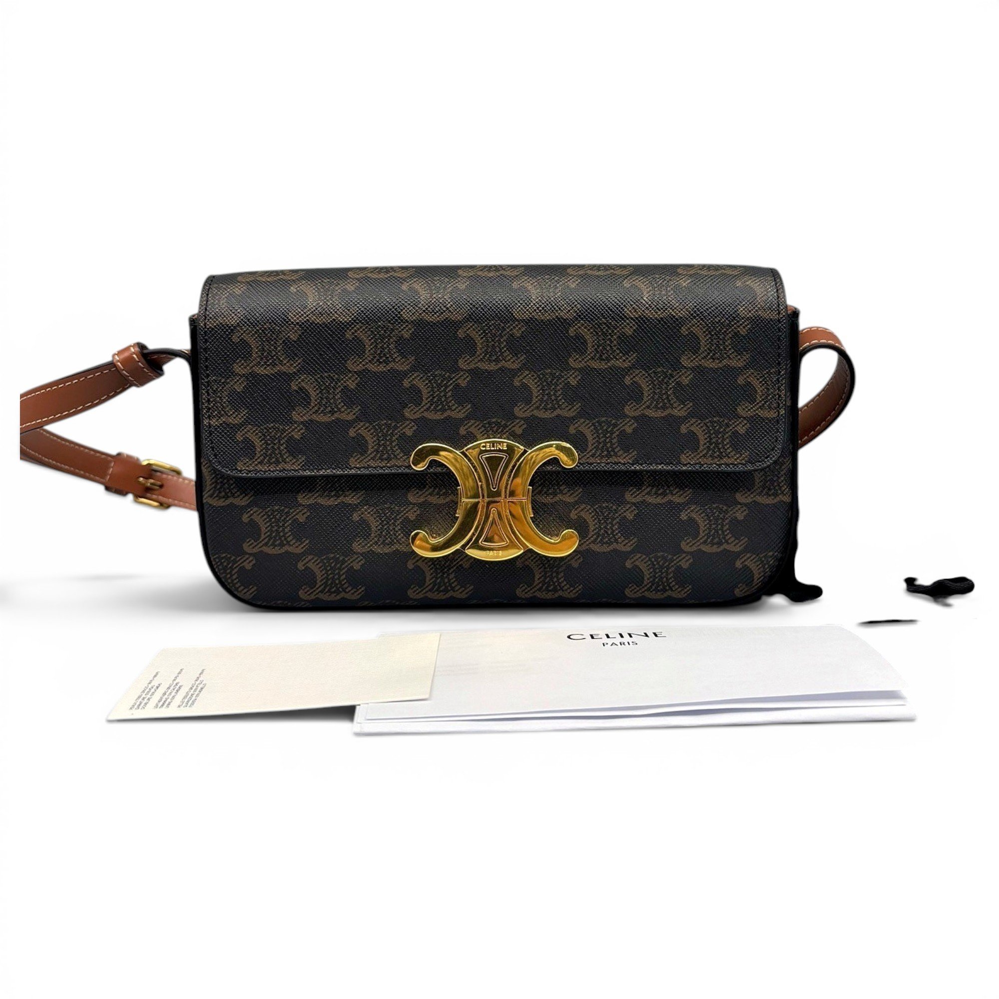 Triomphe Long leather handbag