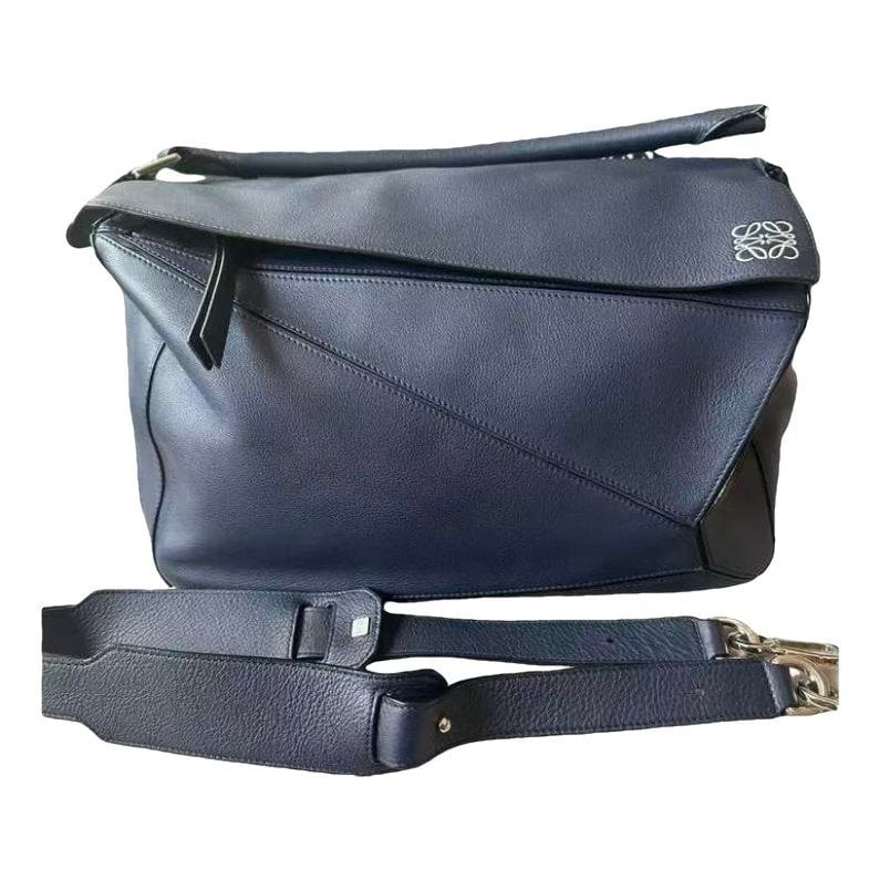 Puzzle leather handbag