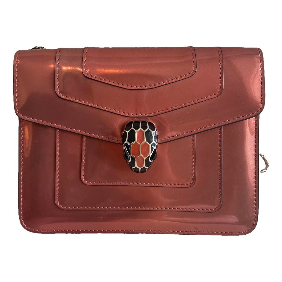 Serpenti patent leather handbag