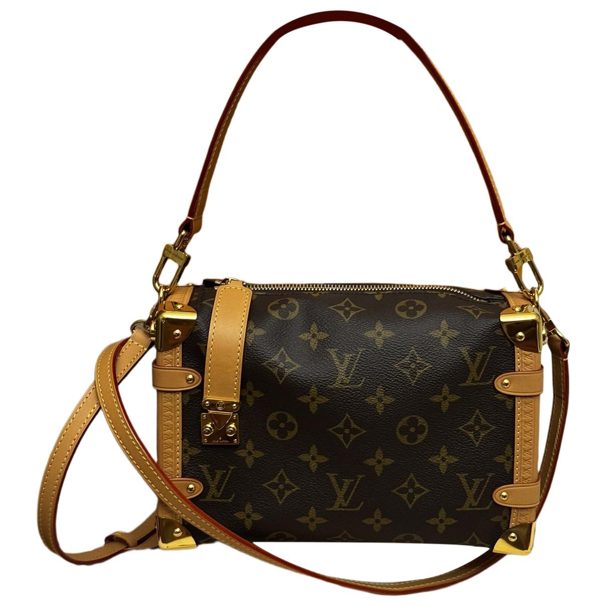 Side Trunk leather crossbody bag