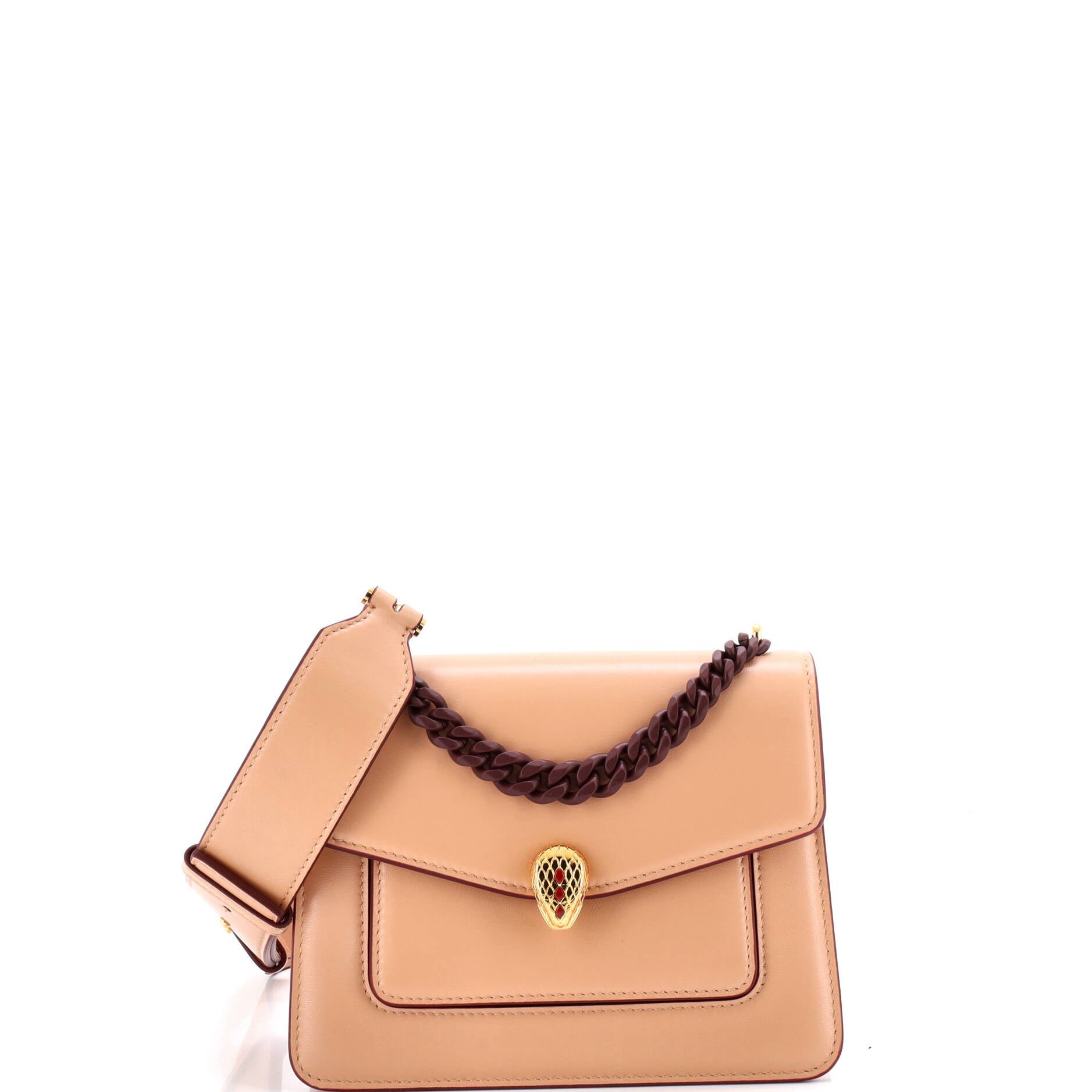 Bvlgari Serpenti Forever Maxi Chain Crossbody Bag Leather Small