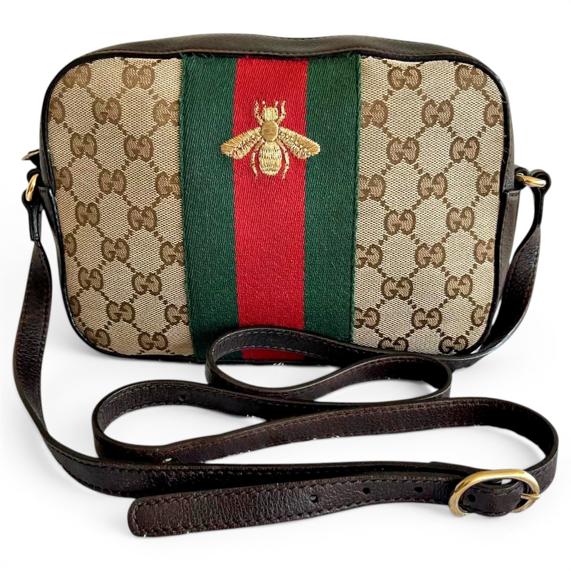 Webby Bee leather crossbody bag