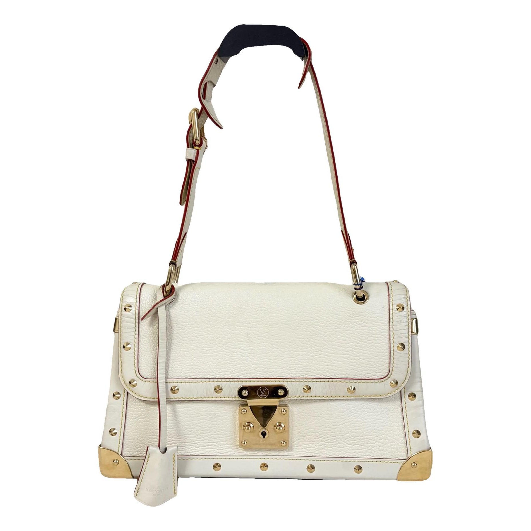 Tweedy leather handbag