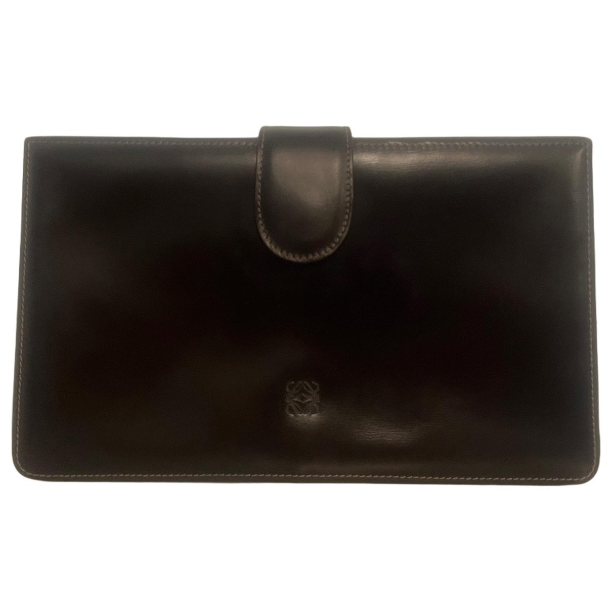 Leather clutch bag