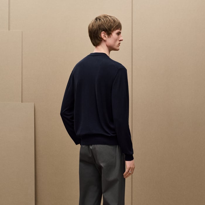 Marine "Detail H" Buttoned Cardigan