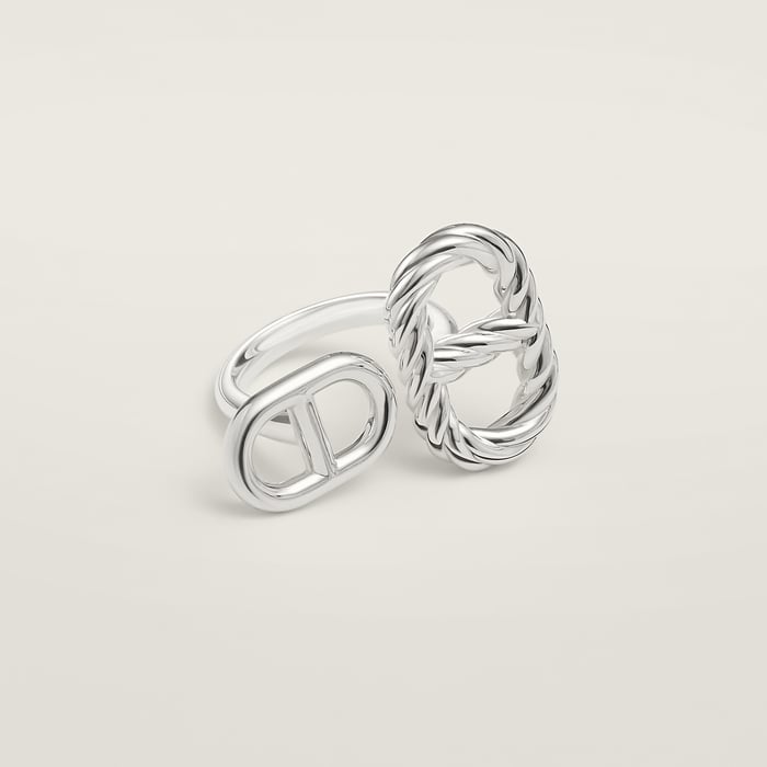 Sans Coloris Chaine d'Ancre Alea II Twisted Ring, Medium/small Model