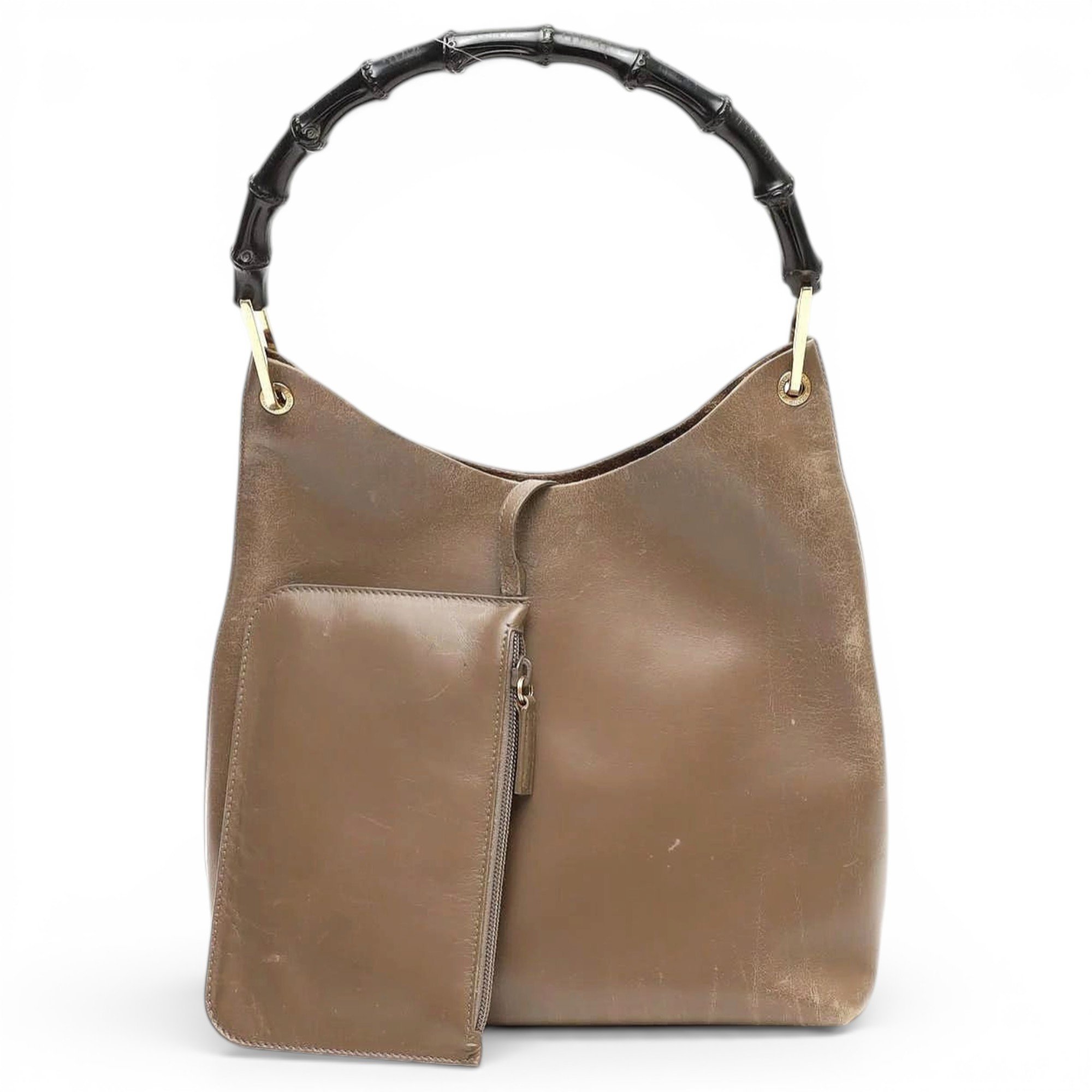 Bamboo leather handbag