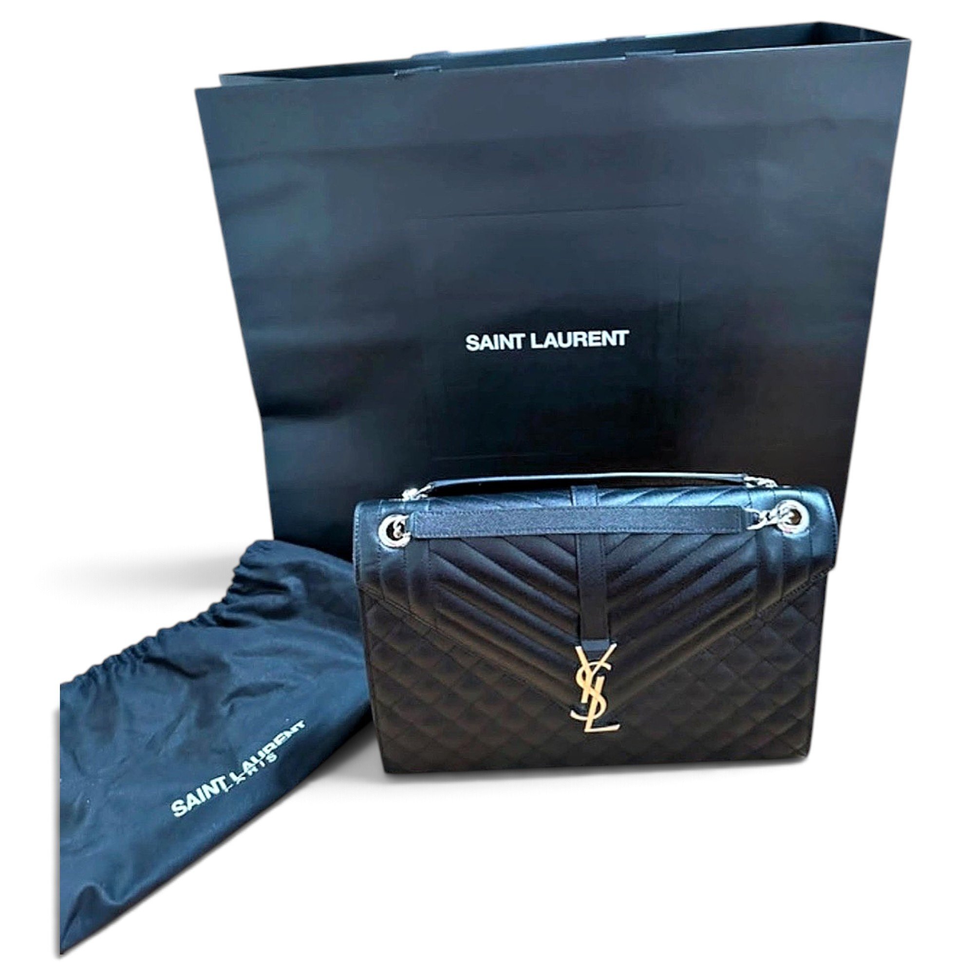 Saint Laurent Envelope leather handbag
