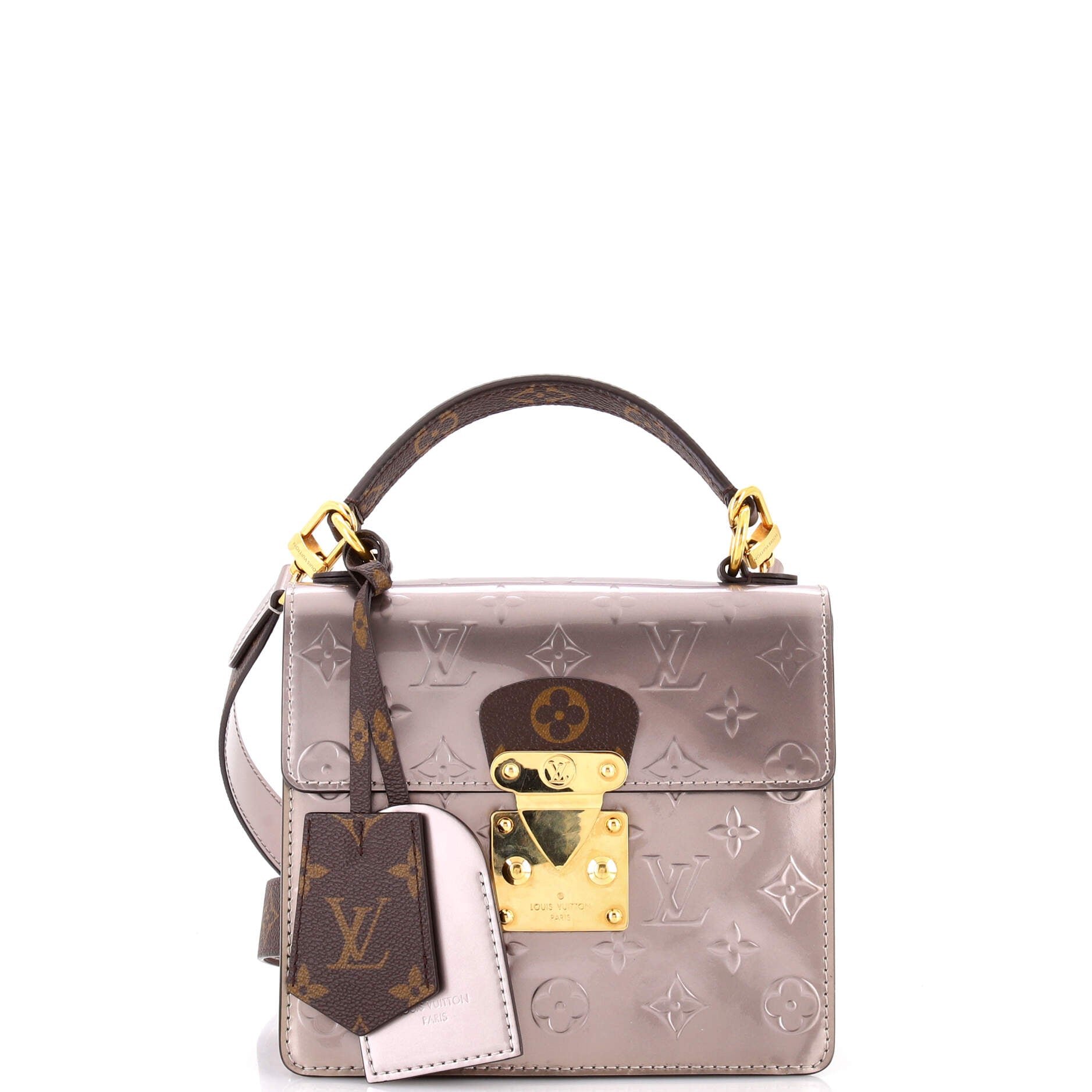 Spring Street NM Handbag Monogram Vernis with Monogram Canvas