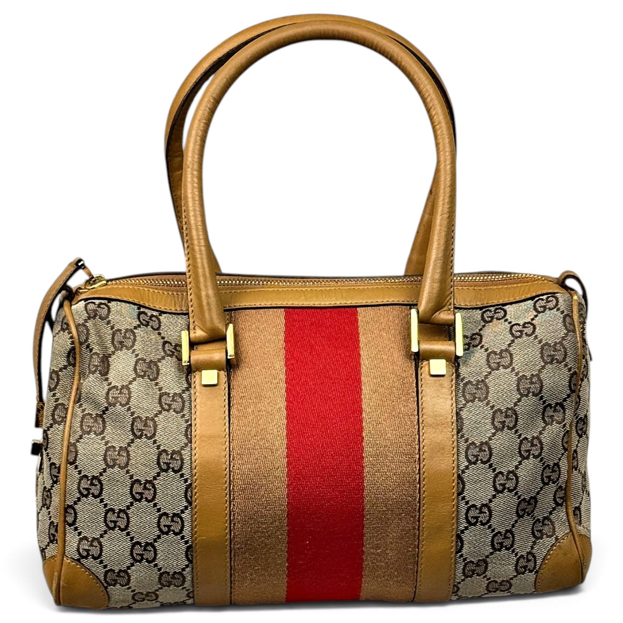 Boston leather bowling bag