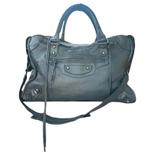 City leather handbag