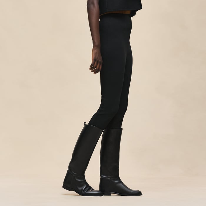 Noir High-waisted Pants