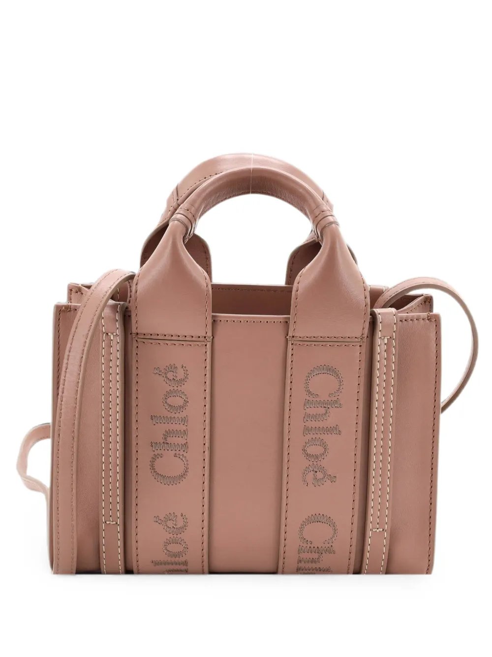 Woody Convertible Leather Mini tote bag