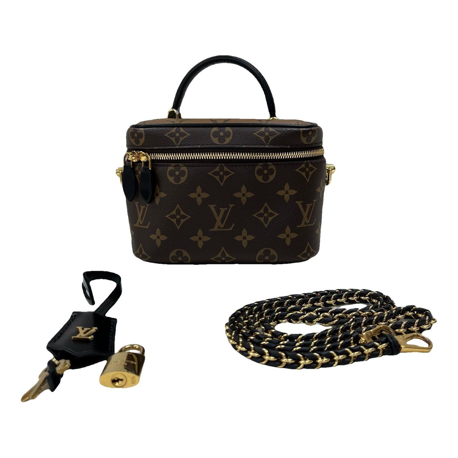 Vanity leather handbag