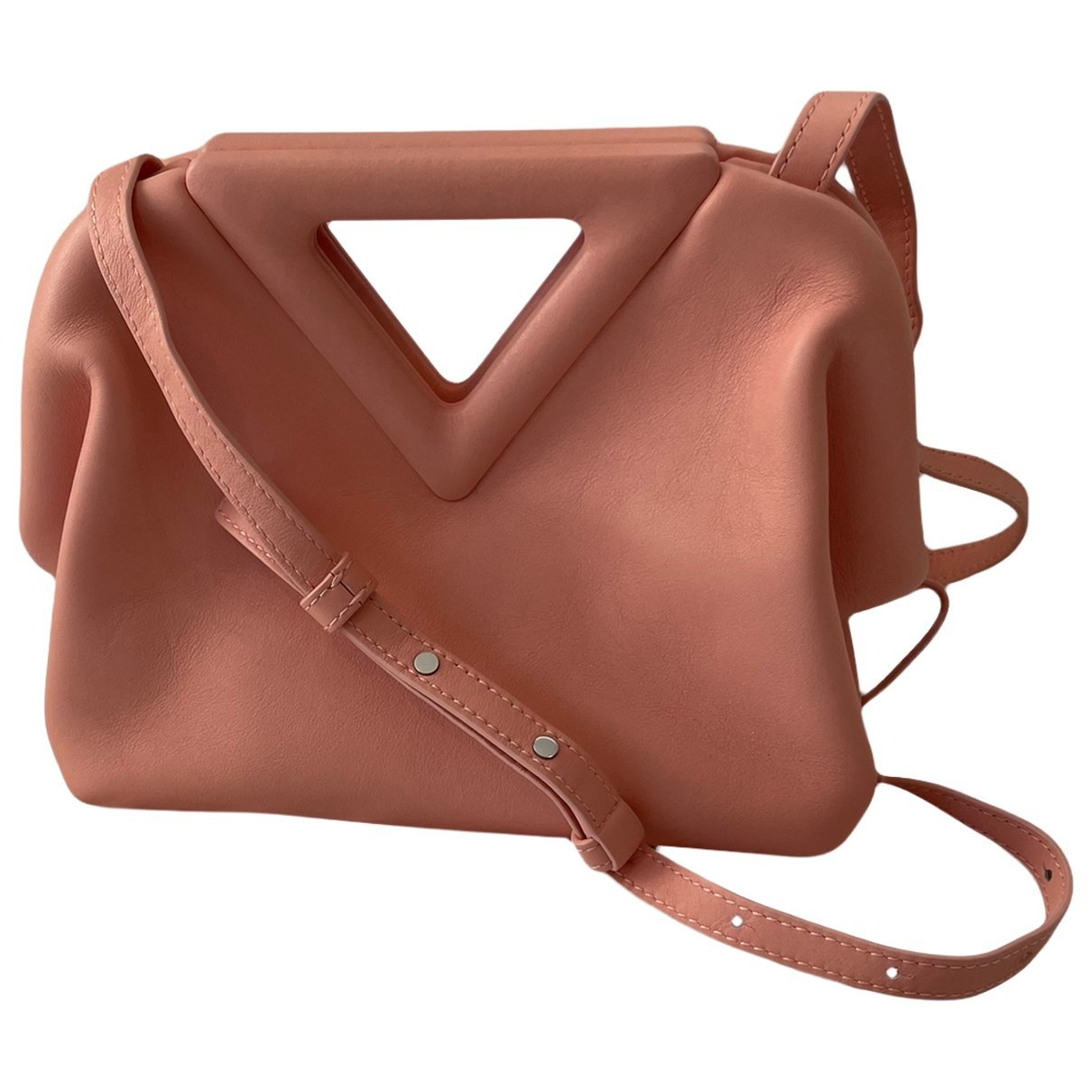 Point leather crossbody bag