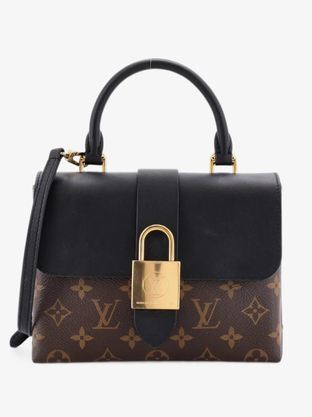 Louis Vuitton Locky Handbag Monogram Canvas with Leather BB satchel