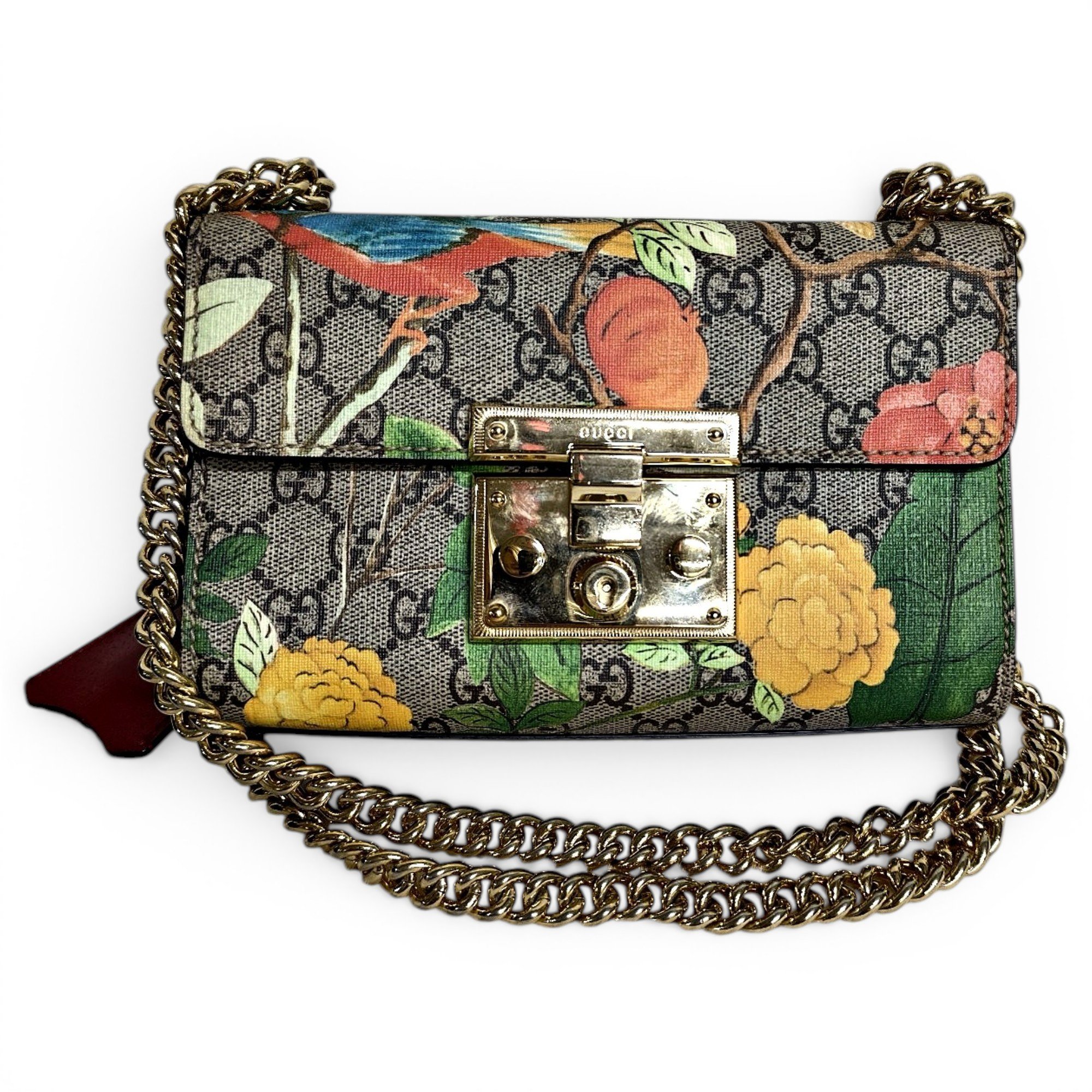Padlock leather handbag