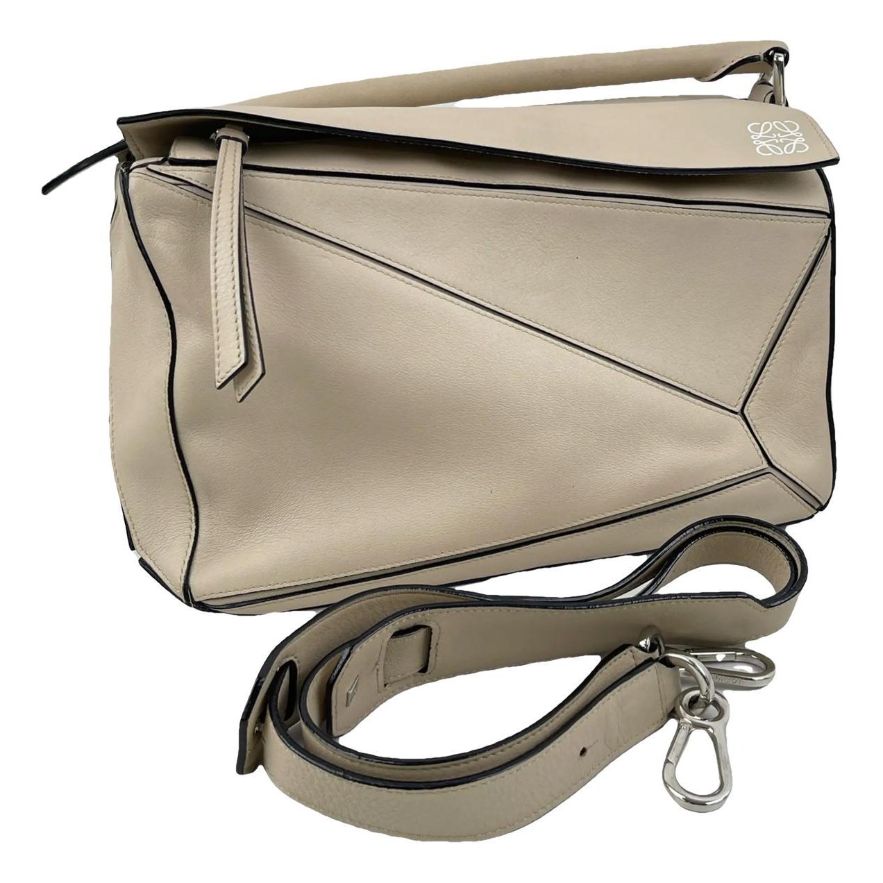 Puzzle leather crossbody bag