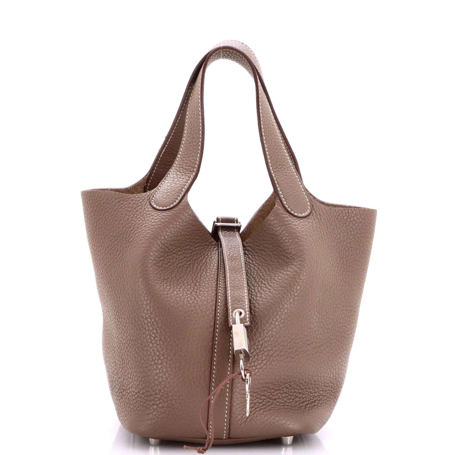 Hermes Picotin 18 Handbag Clemence Leather 2012